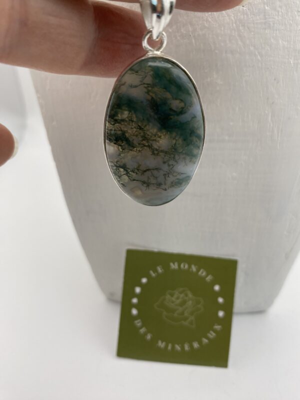 AGATE MOUSSE PENDENTIF OVALE25X35