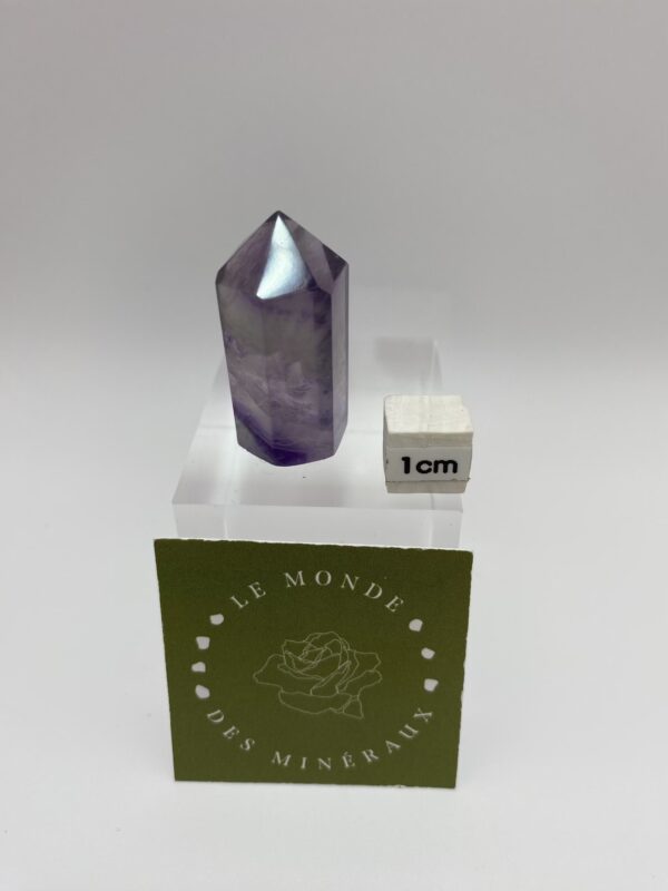 fluorine multicolore obelisque violette 3CM