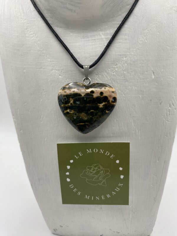 JASPE ORBICULAIRE COEUR PENDENTIF N2