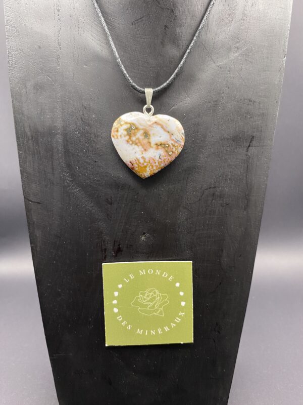 JASPE ORBICULAIRE COEUR PENDENTIF